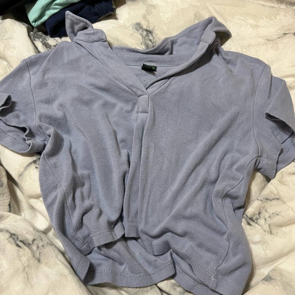 Blue crop top